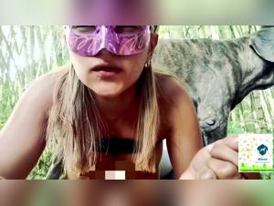 All women love watching a blonde woman get serviced by her dog in bed