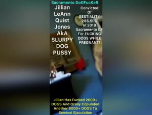 Watch this Bestiality Sex Video with Jillian LeAnn Quist Jones