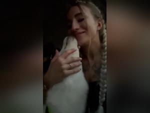 A hardcore zoophilia video with Sonya and her four-legged friend