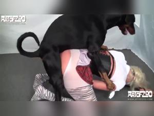 Intense zoophilia scene with Silvy on ArtofZoo