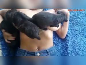 Busty Women and Dogs