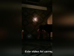 Sex with Dog Video: Amateur Latin Woman in a Bathtub