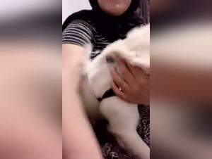Dog sex video: Turkish woman in hijab in extreme acts