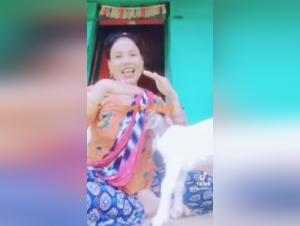 Zoophilia video: a woman and her pet in an intimate relationship