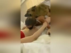 Check out this shocking and hard dog sex movie