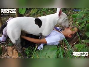 Bestiality sex video: woman and dog