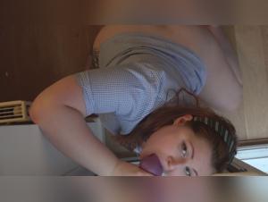 Naughty games with a dildo