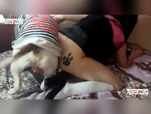 Hard Porn Scene with Duna and a Dog on ArtofZoo