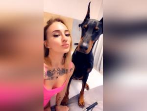 Bestiality video with Sonya and her dog