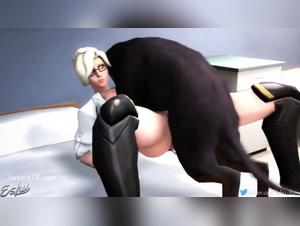 Discover the world of zoophilia with Nurse Hottt and her special canine patient