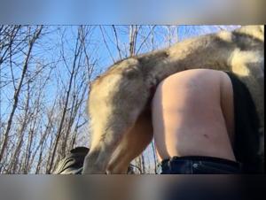 Intimate moments with a dog