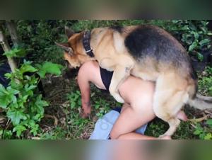 A beastly sexual experience with Lina and a dog