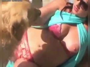 Extreme sex video with a woman and her dog