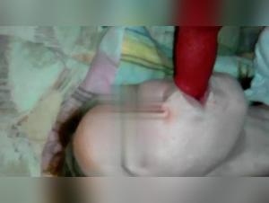 The canine dildo, this blonde's favorite tool