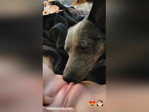 Brute passion: dog and young whore