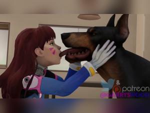 A Bestial and Exciting Encounter - D. Va and His Canine Companion