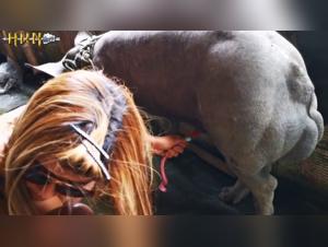 Bestiality sex video: a woman and a pig