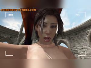 A bestial and erotic adventure with Lara Croft