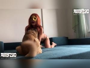 Sex with Dog Video: Sabine and her Canine Partner on ArtOfZoo