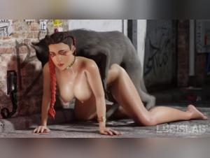 A slut gets tormented sexually by an old woman