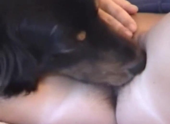 Chica de culo grande disfruta de un follada salvaje con su perro