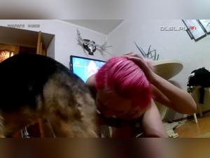 A Private Moment: Girl and Her Loyal Canine Friend