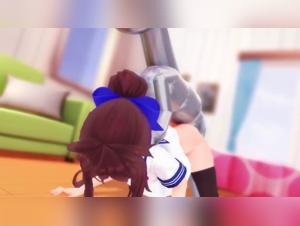 Experience the ultimate animal play with your robot dog in this extreme 3D sex video