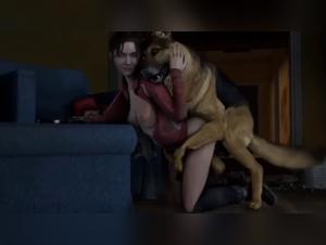 Hard and exciting scenes of bestiality sex with female dogs in heat