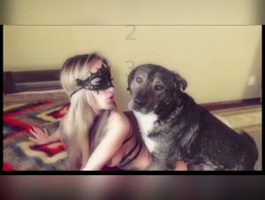 Une séance de sexe bestialité intense avec Sonya et son compagnon canin