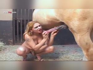 Bestiality Video with a Transsexual and a Horse