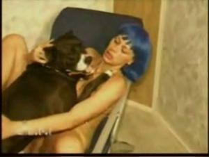 Unleash the Passion: A Blue-haired Girl's Dog Sex Adventure