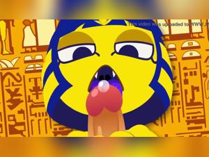 A bestial and intense experience with Ankha and her four-legged friend