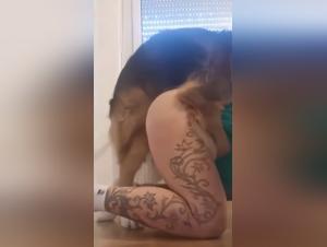 Fuck sucks his dog, German blonde debauchery