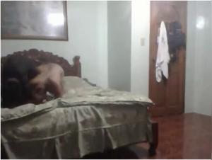 A submissive slut and her dog in a zoophilia video