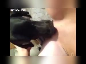 Woman and Dog: An Unexpected Combination