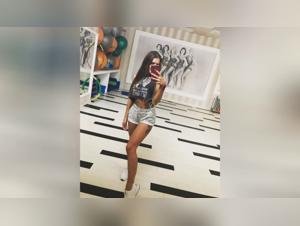 The sultry Masha Katieva and her dog