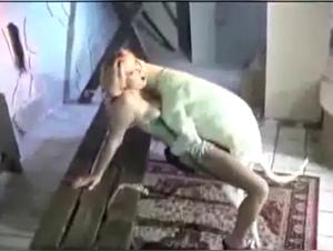 A female dog lover in extreme situations