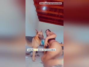 Fiery female dog unleashes her rage on a disinibulated woman